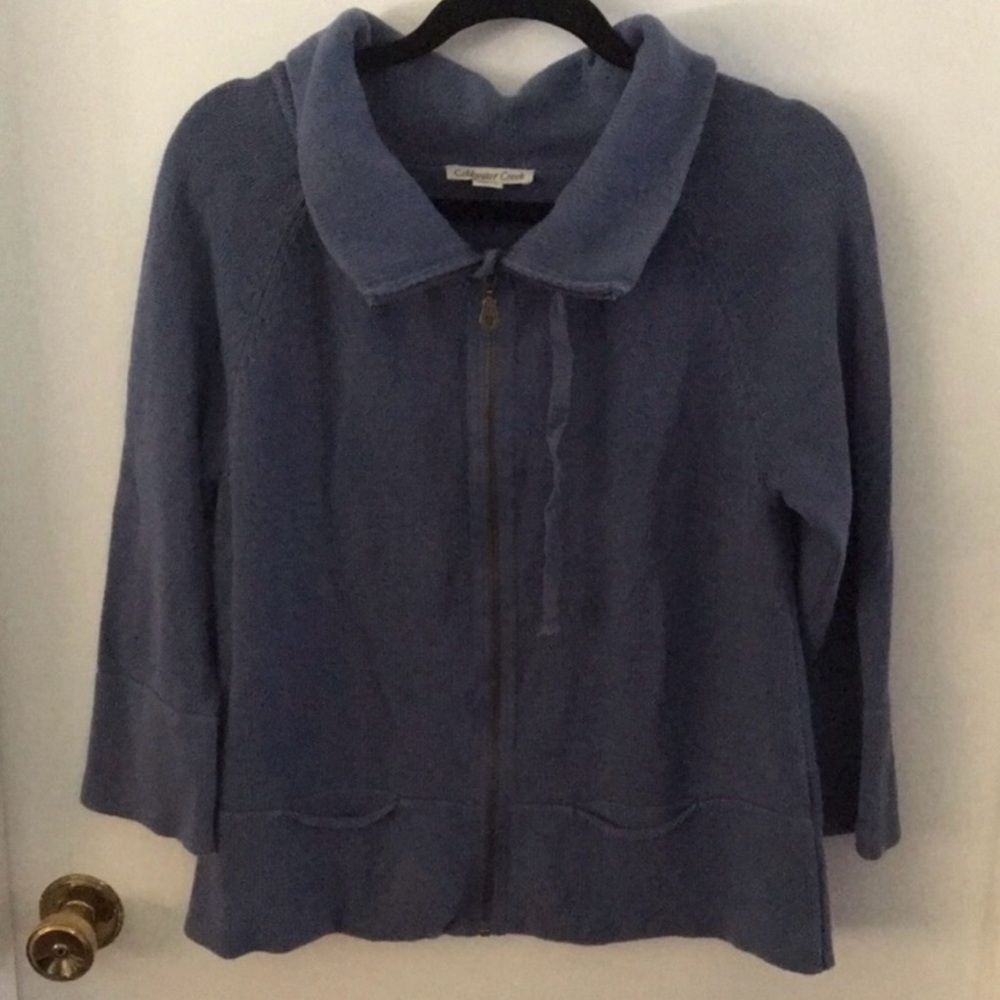 coldwater creek zip up cardigan